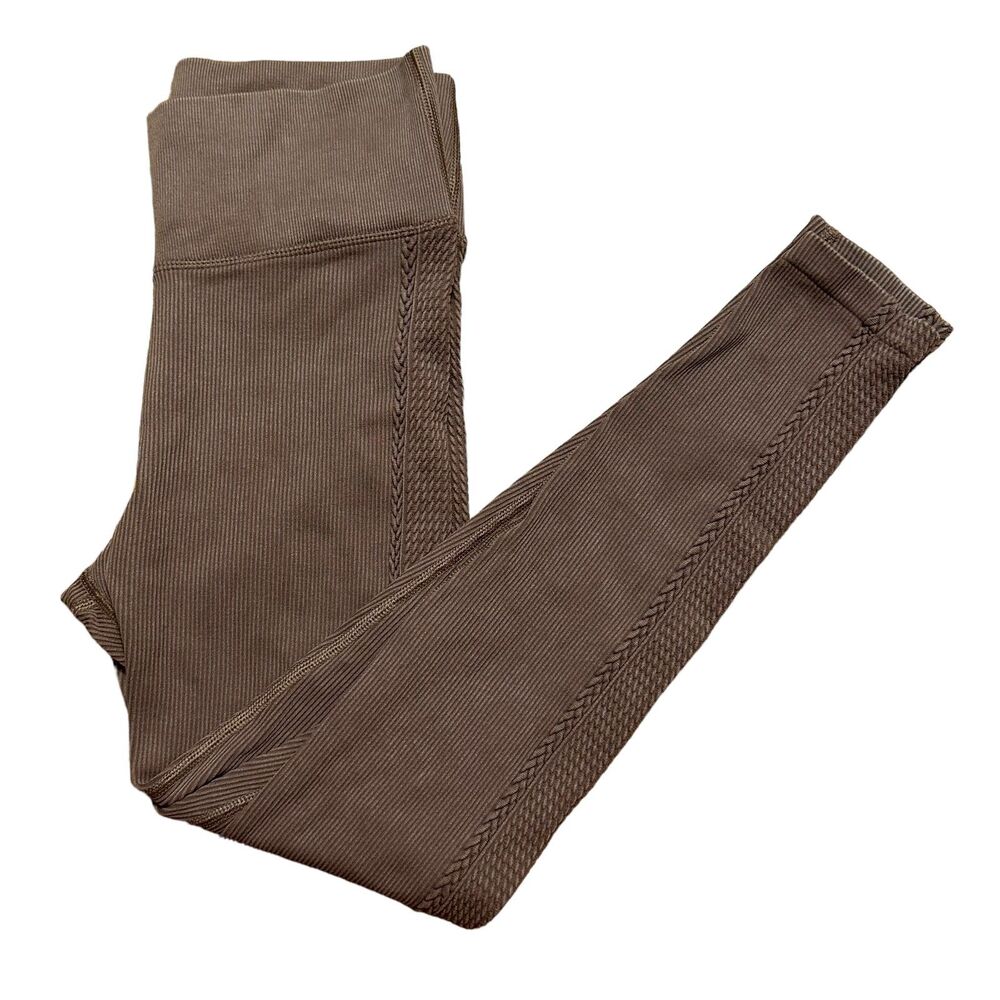 XSmall/Small Dusty Rose Seamless Ribbed Leggings